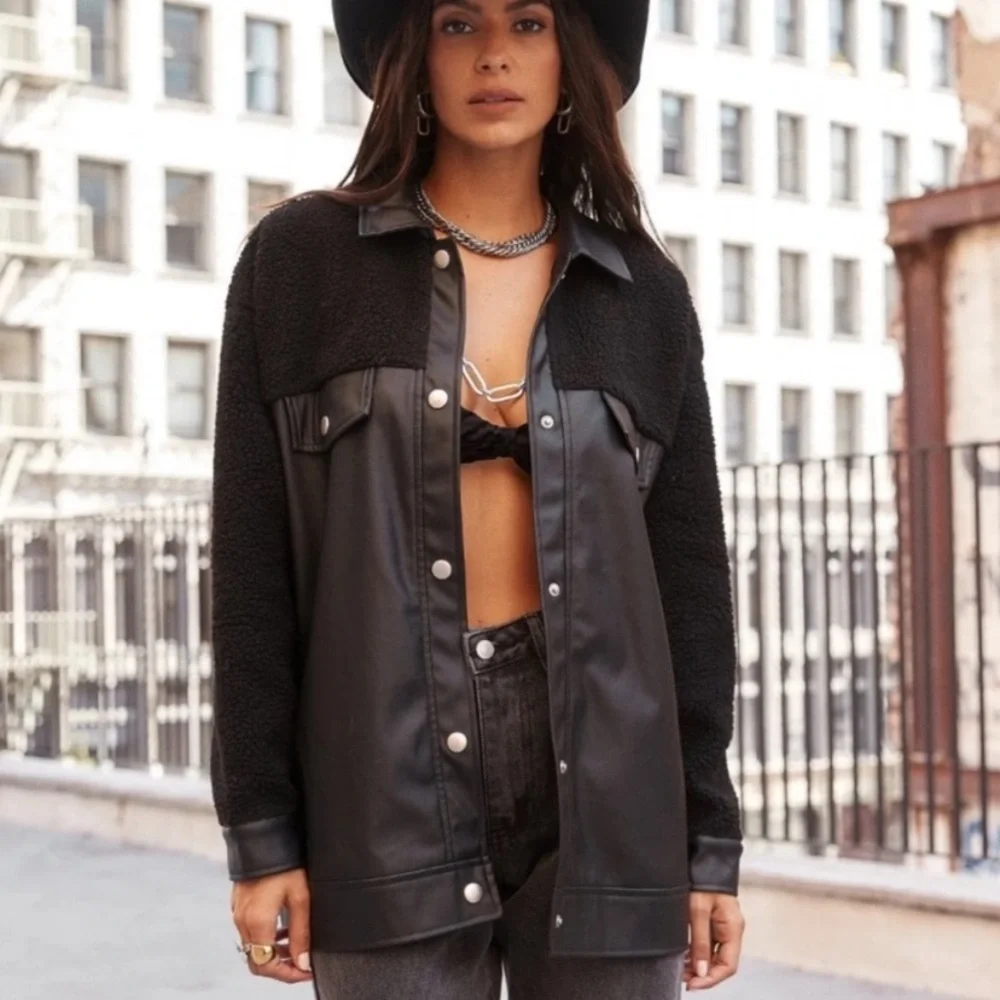 NEW 12th Tribe Black Leather Jacket - Picture 10 of 13